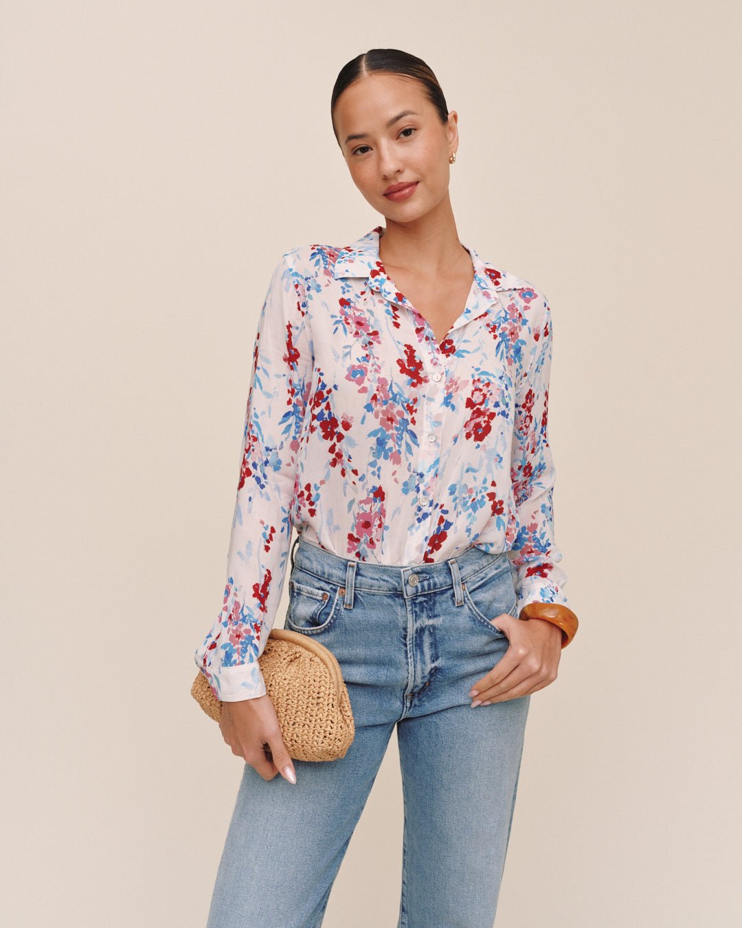 Bella Dahl Classic Button Down - Nautical Bloom Print