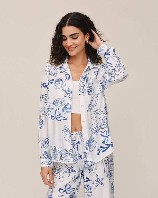 Bella Dahl Classic Button Down - Riviera Print