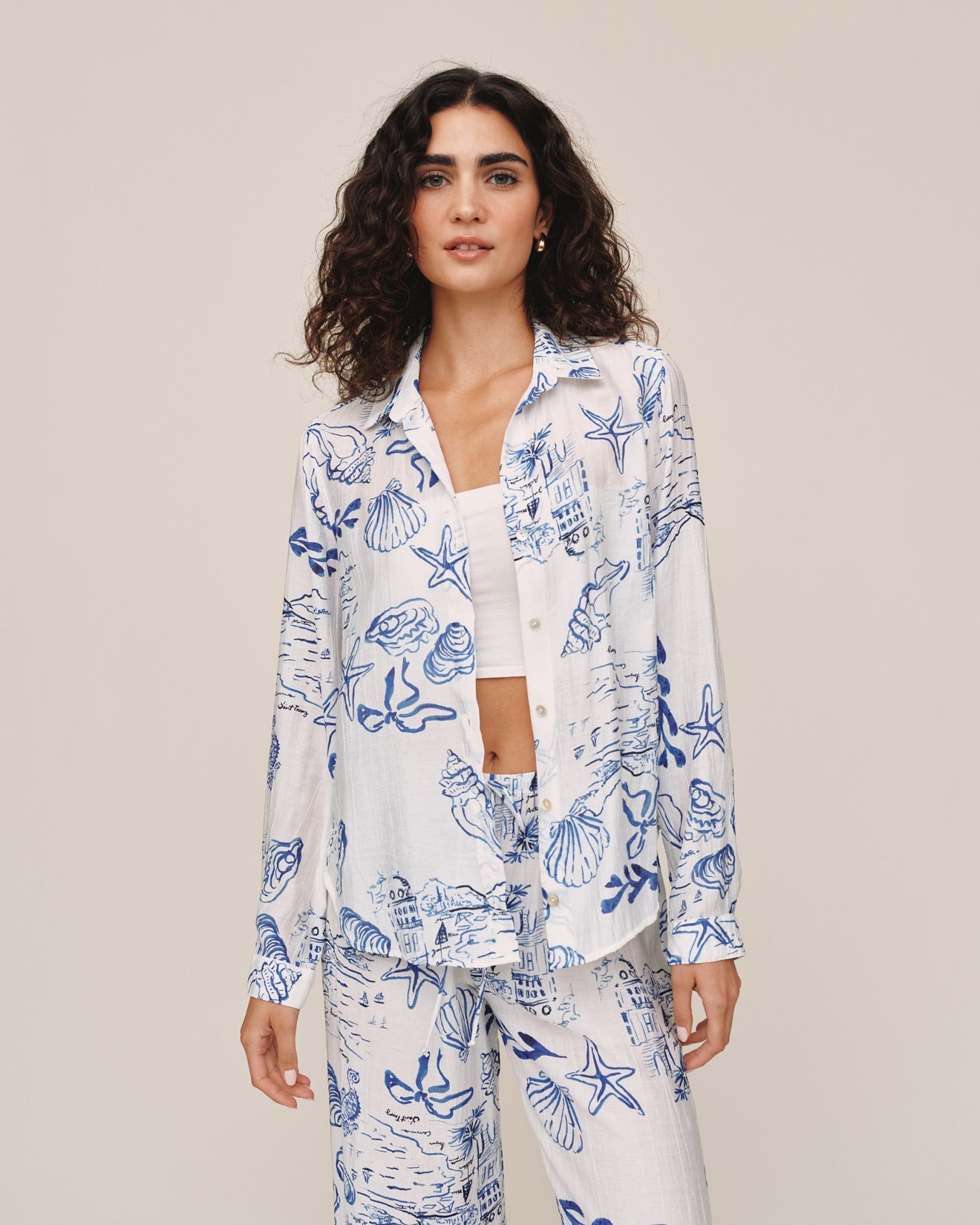 Bella Dahl Classic Button Down - Riviera Print