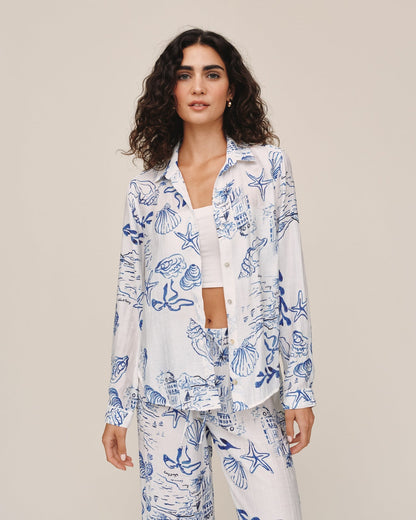 Bella Dahl Classic Button Down - Riviera Print