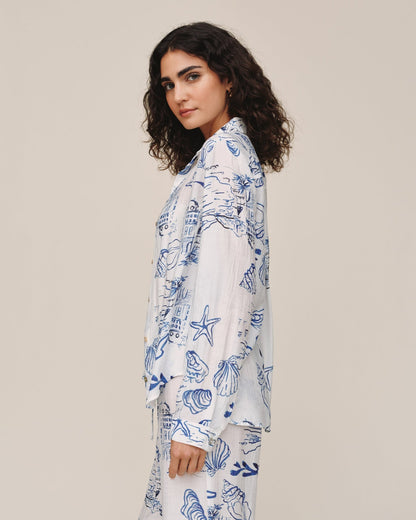 Bella Dahl Classic Button Down - Riviera Print