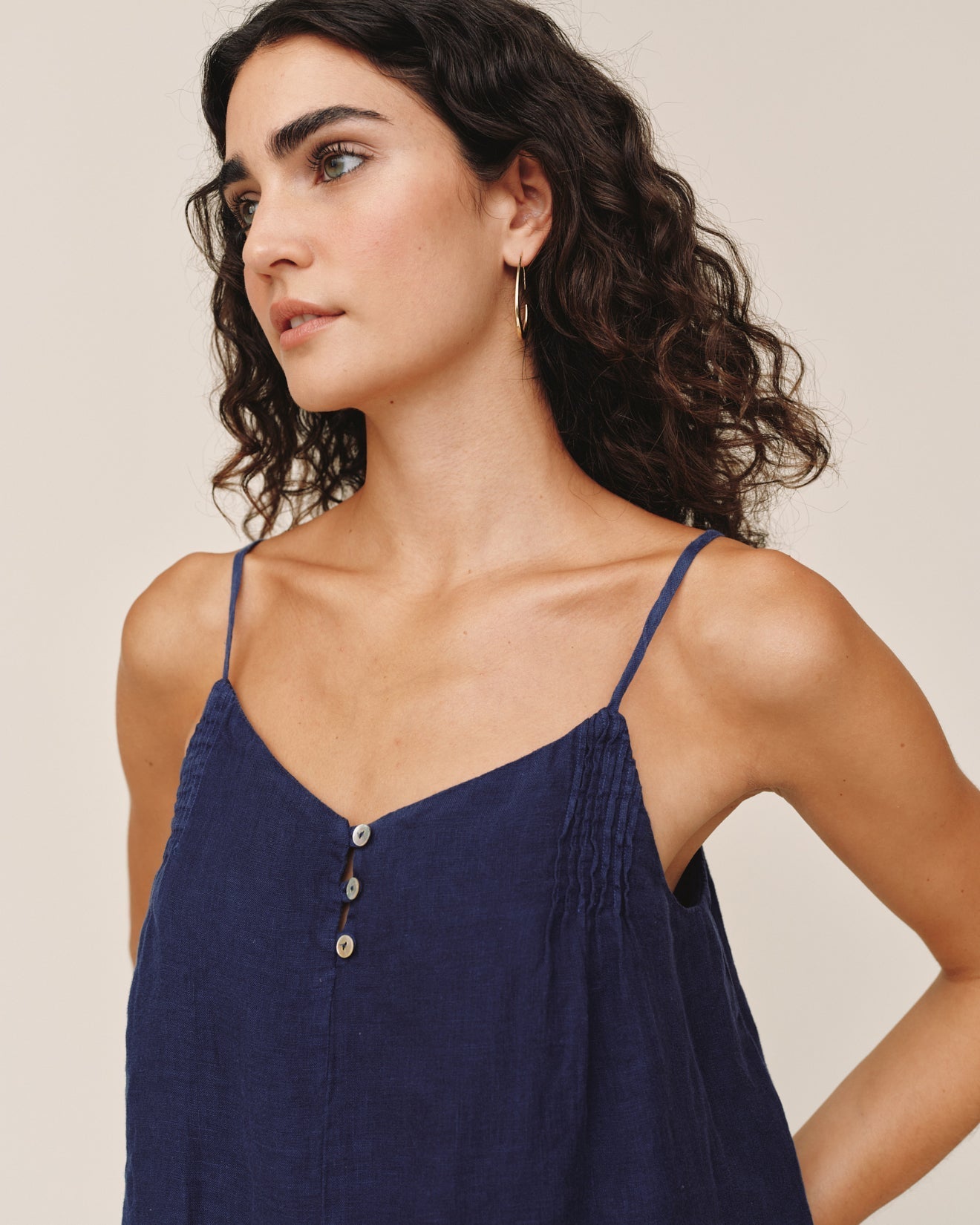 Bella Dahl Pintuck Camisole - Nautical Night