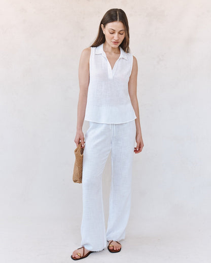 Bella Dahl Sleeveless Pullover - White
