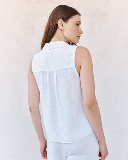 Bella Dahl Sleeveless Pullover - White