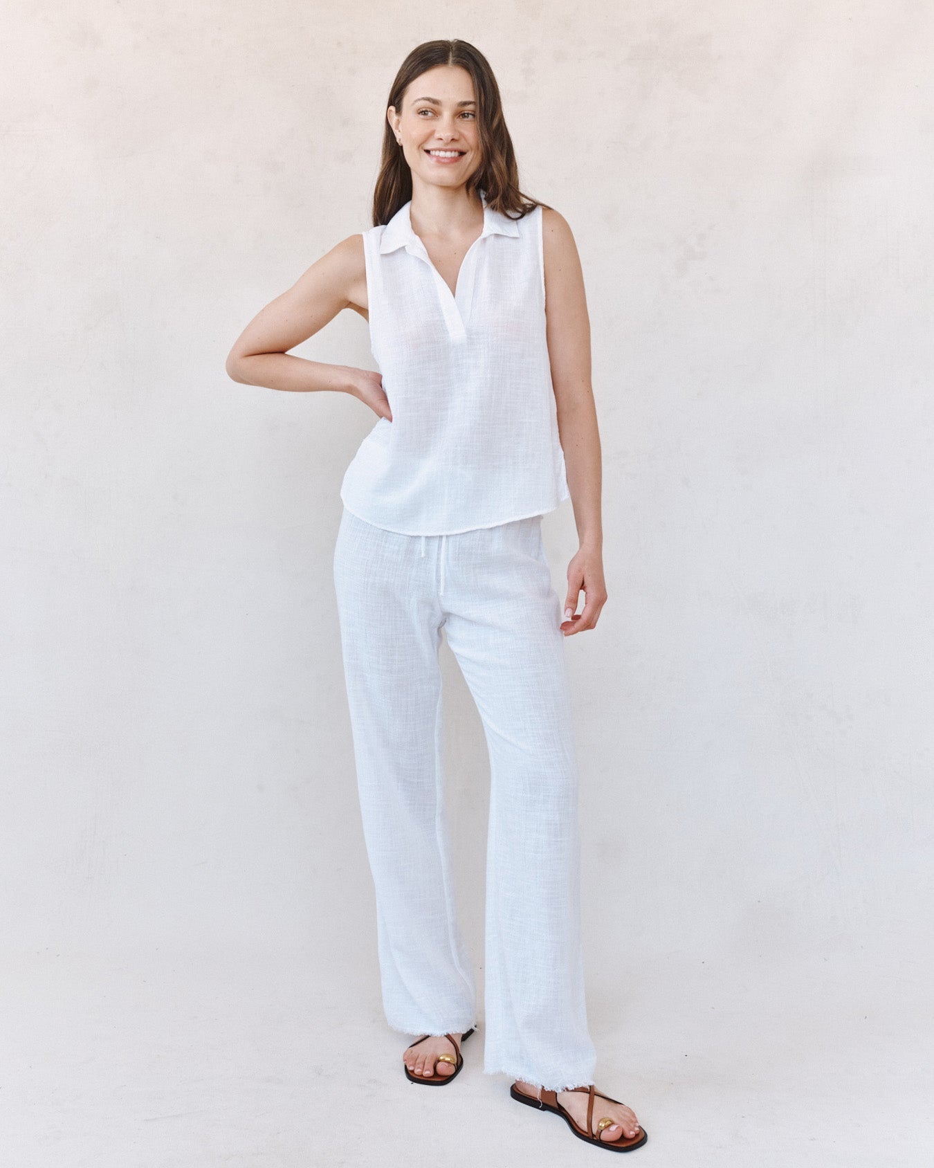 Bella Dahl Sleeveless Pullover - White