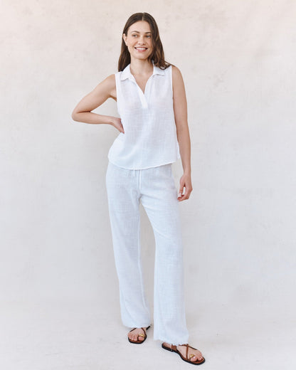 Bella Dahl Sleeveless Pullover - White