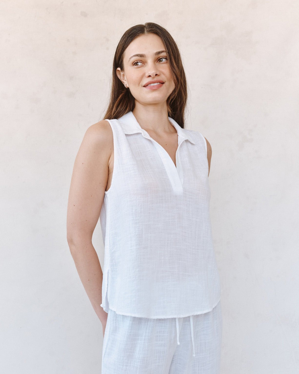 Bella Dahl Sleeveless Pullover - White