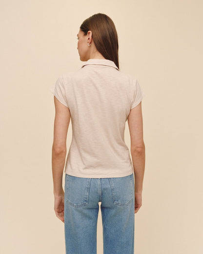 Bella Dahl Cap Sleeve Button Down - Linen Sand