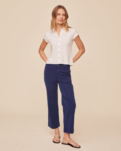 Bella Dahl Cap Sleeve Button Down - White
