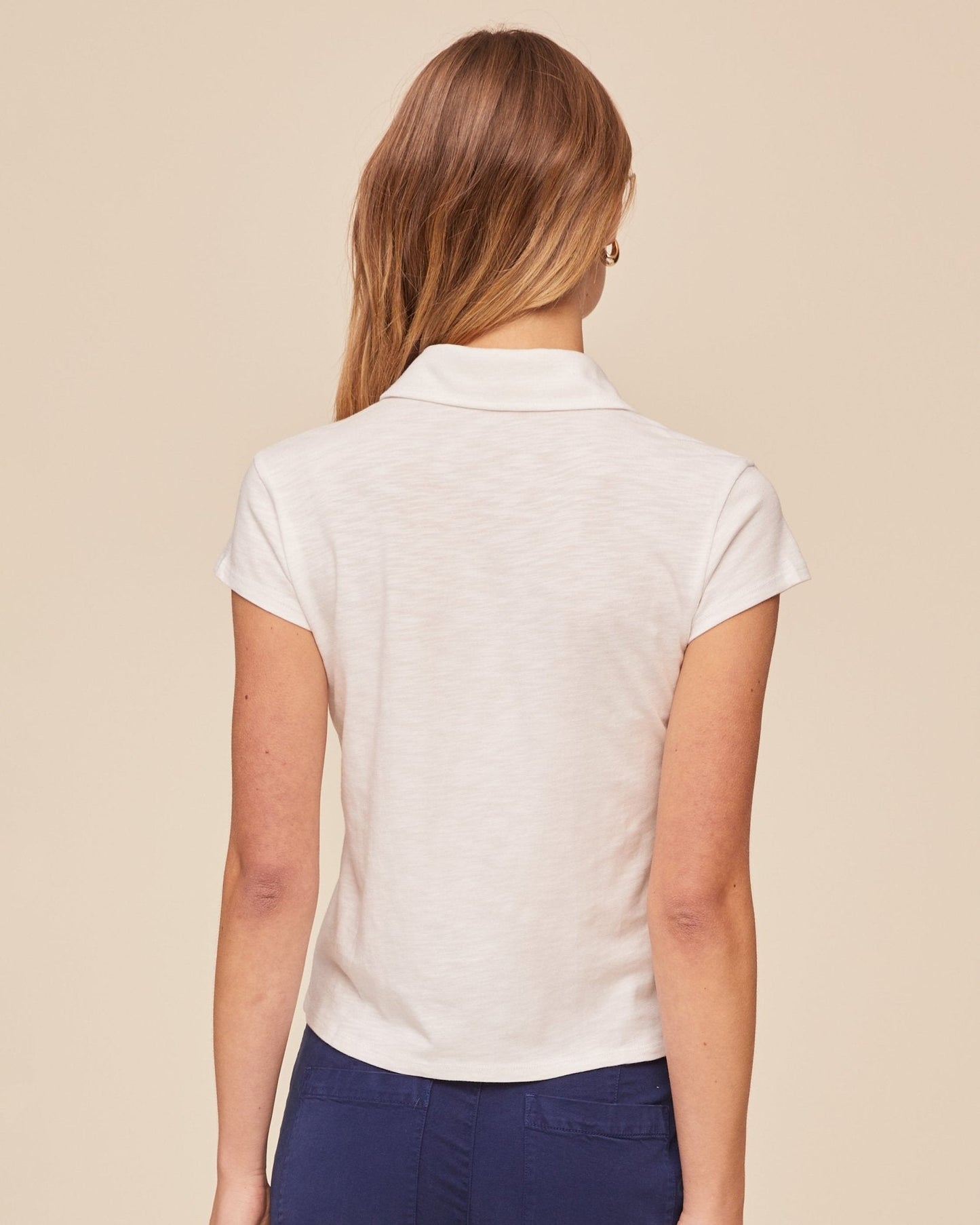 Bella Dahl Cap Sleeve Button Down - White