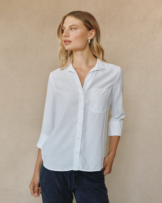 Bella Dahl Effortless Shirt Tail Button Down in White - Bella Dahl