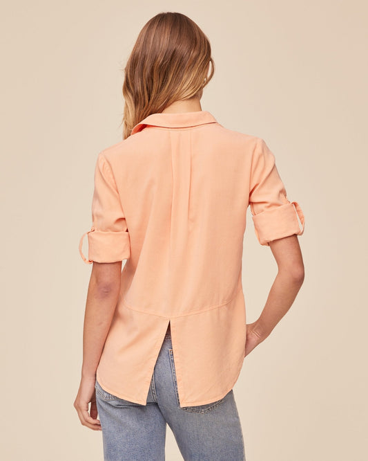 Bella Dahl Split Back Button Down - Golden Blush