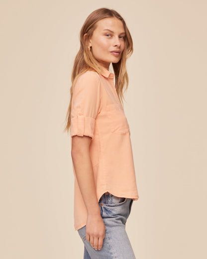 Bella Dahl Split Back Button Down - Golden Blush