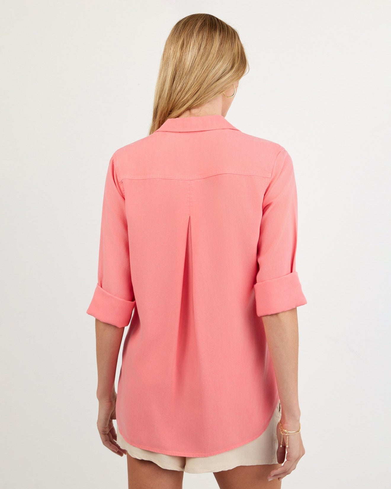 Bella Dahl Shirt Tail Button Down - Wild Coral