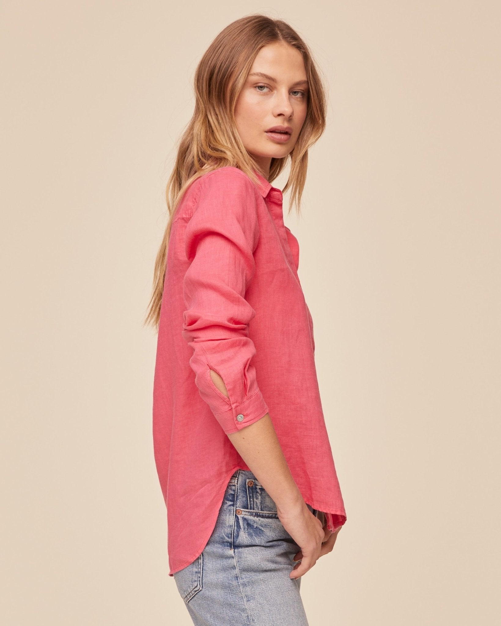 Bella Dahl Pocket Button Down - Spiced Hibiscus