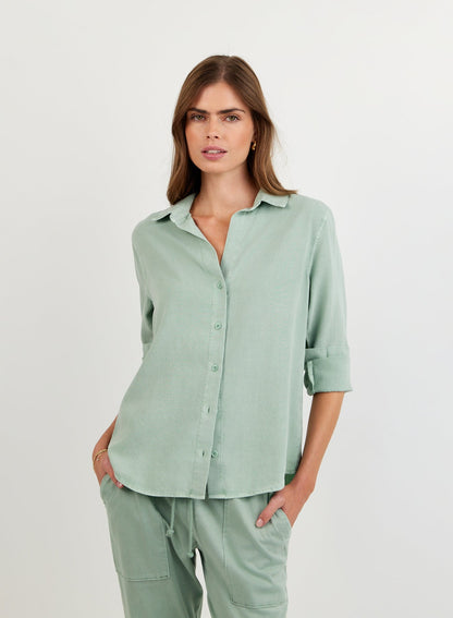 Bella Dahl Classic Button Down - Oasis Green