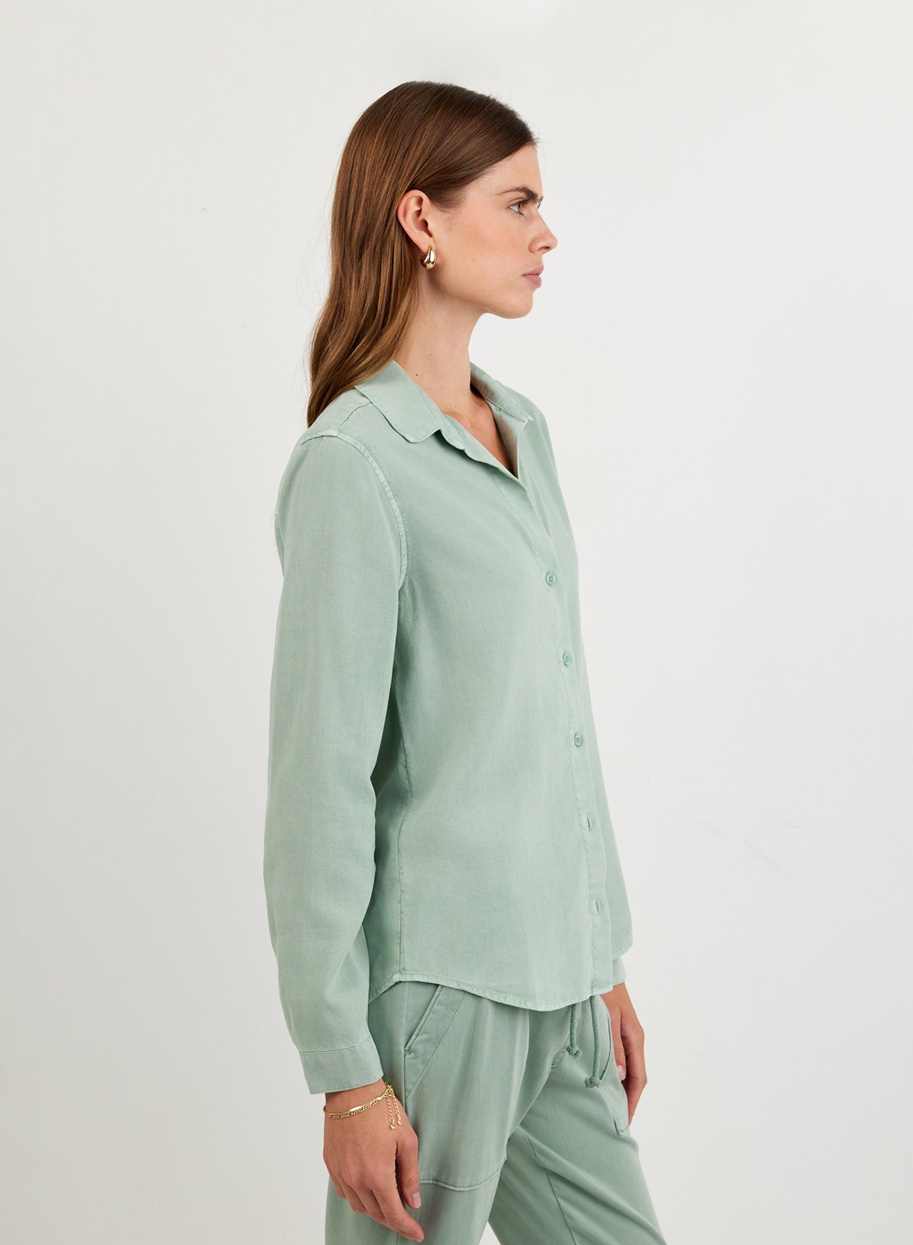 Bella Dahl Classic Button Down - Oasis Green