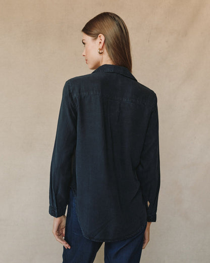 Bella Dahl Two Pocket Button Down Shirt in Vintage Black - Bella Dahl