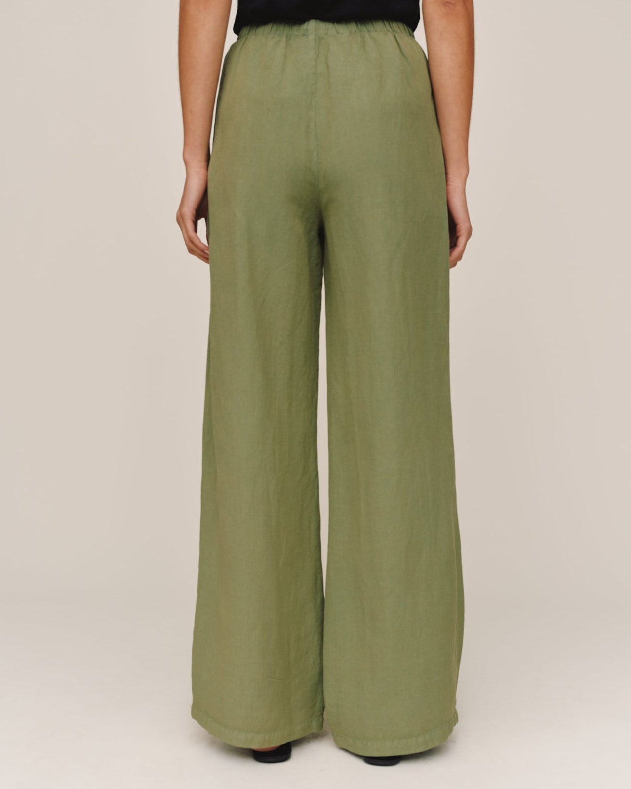Bella Dahl Beaded Drawstring Beach Pant - Olive Leaf