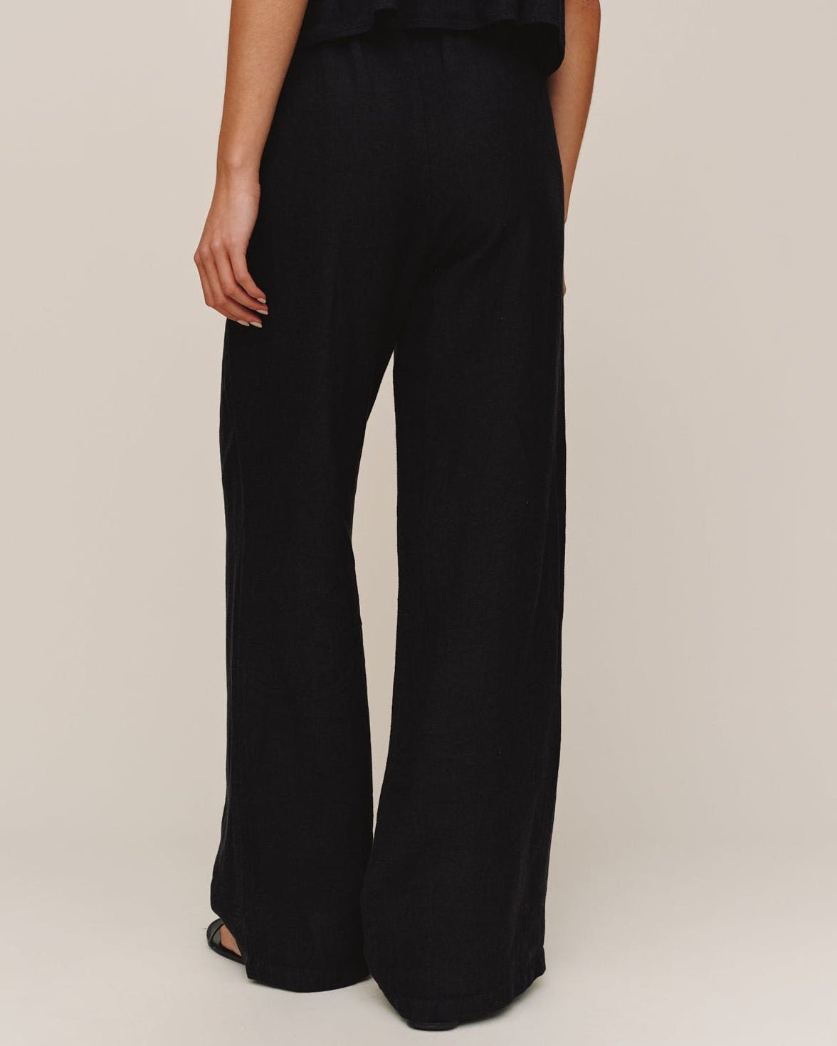 Bella Dahl Beaded Drawstring Beach Pant - Black
