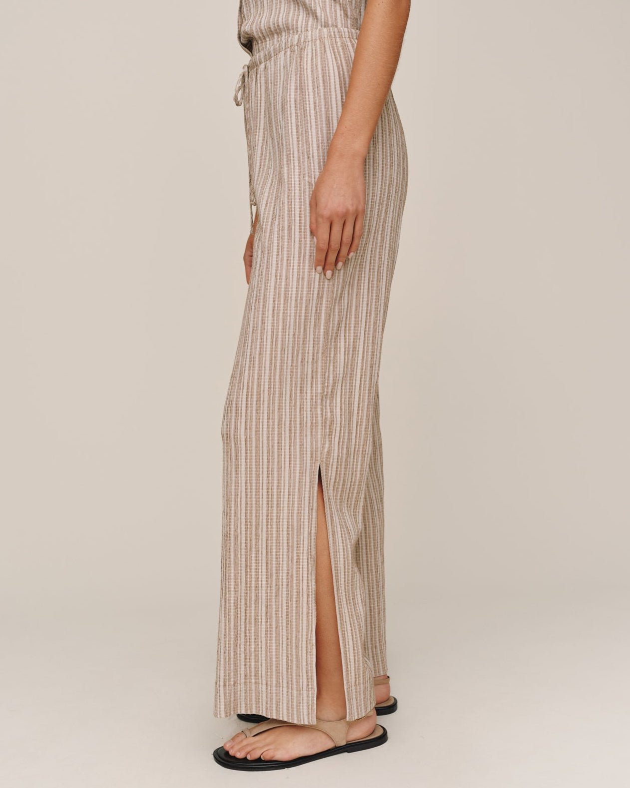 Bella Dahl Side Slit Beach Pant - Driftwood