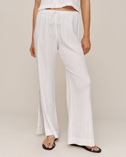 Bella Dahl Side Slit Beach Pant - White