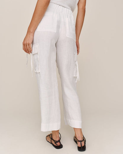 Bella Dahl Cargo Ties Pant - White