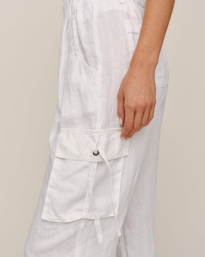 Bella Dahl Cargo Ties Pant - White