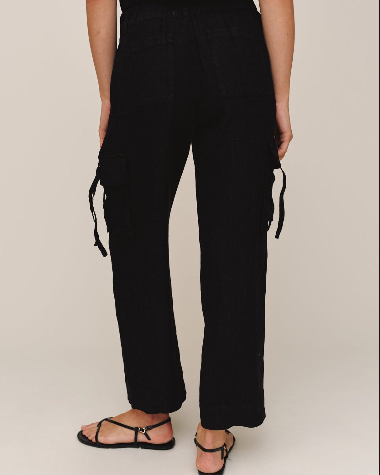 Bella Dahl Cargo Ties Pant - Black