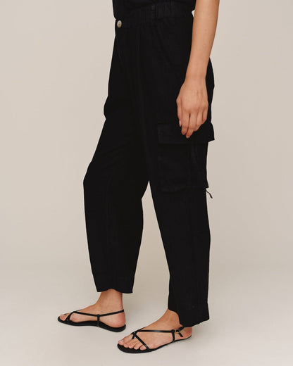 Bella Dahl Cargo Ties Pant - Black