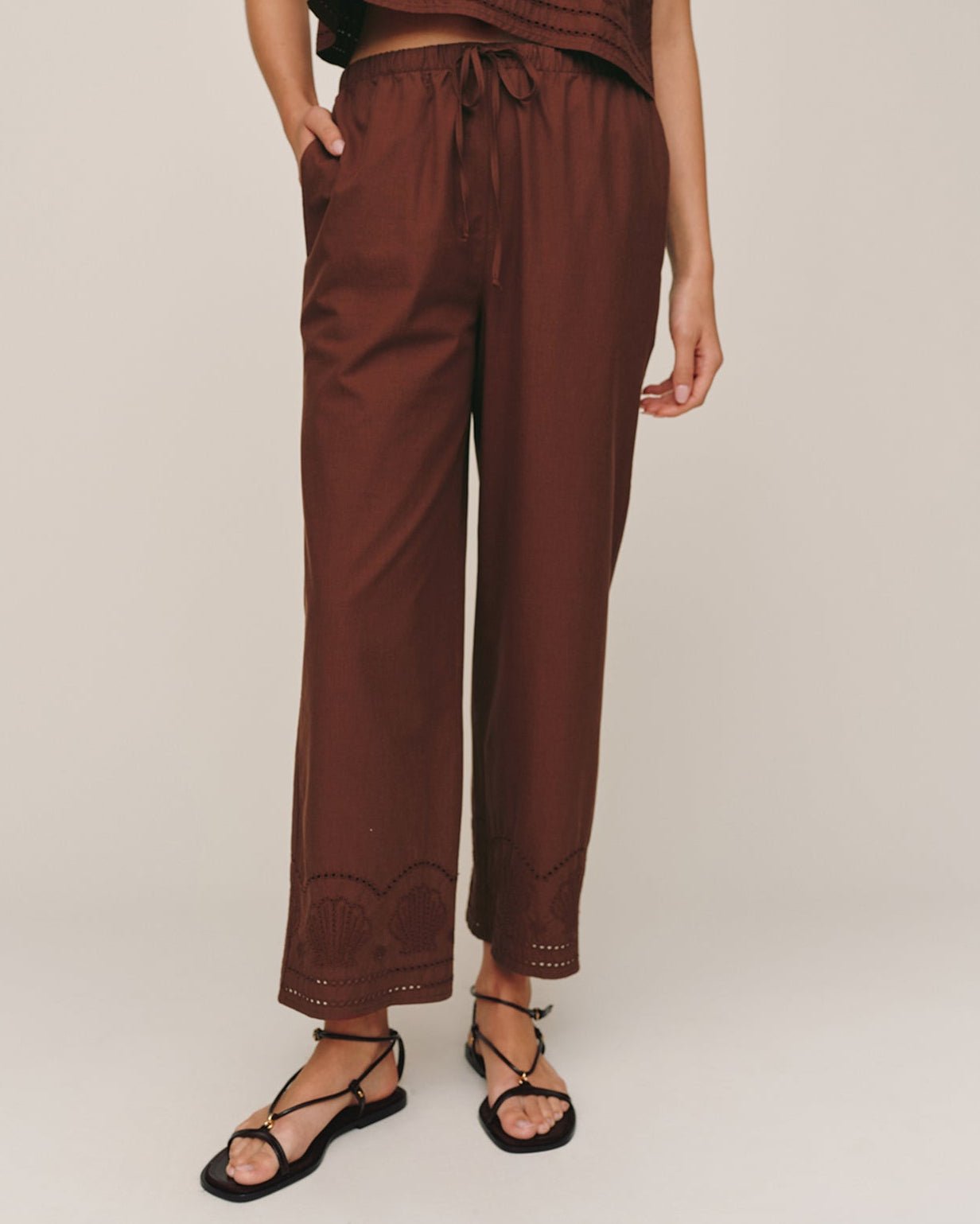 Bella Dahl Shell Beach Crop - Sea Glass Brown