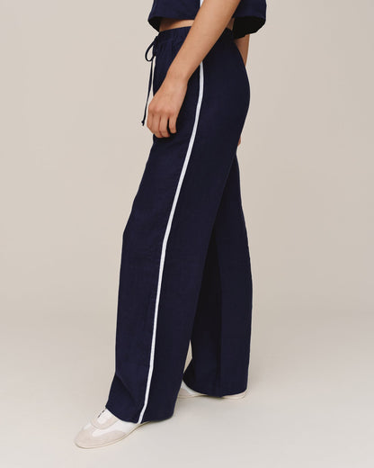 Bella Dahl Sport Stripe Pant - Nautical Night