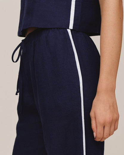 Bella Dahl Sport Stripe Pant - Nautical Night