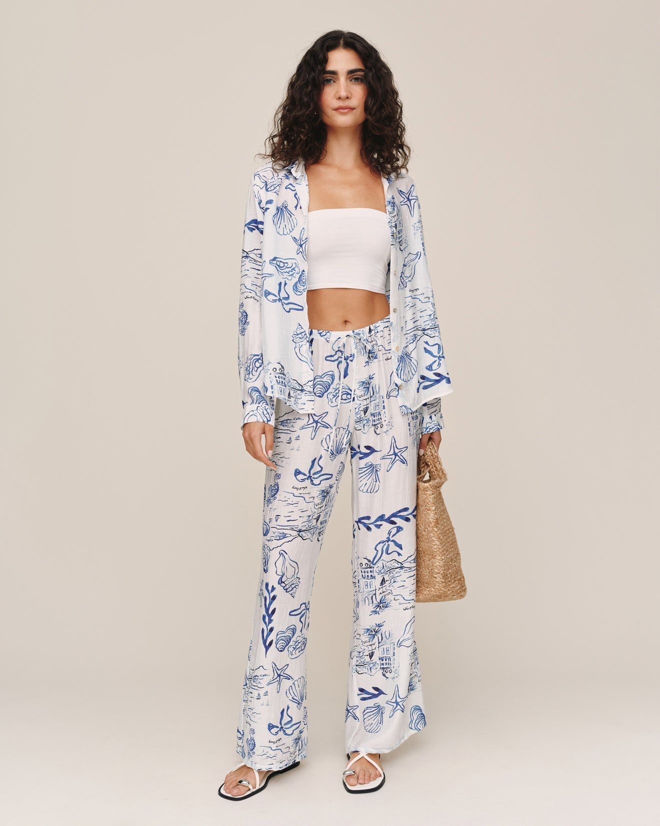 Bella Dahl Wide Leg Beach Pant - Riviera Print