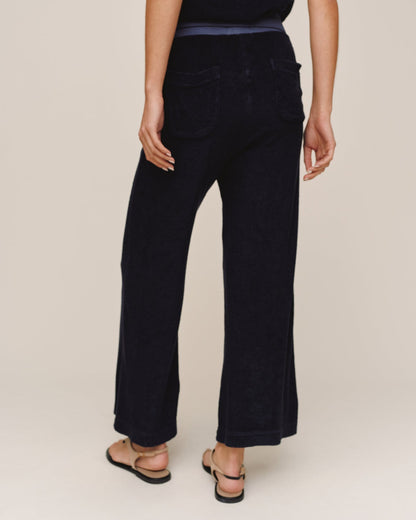 Bella Dahl Terry Crop Wide Leg Pant - Nautical Night