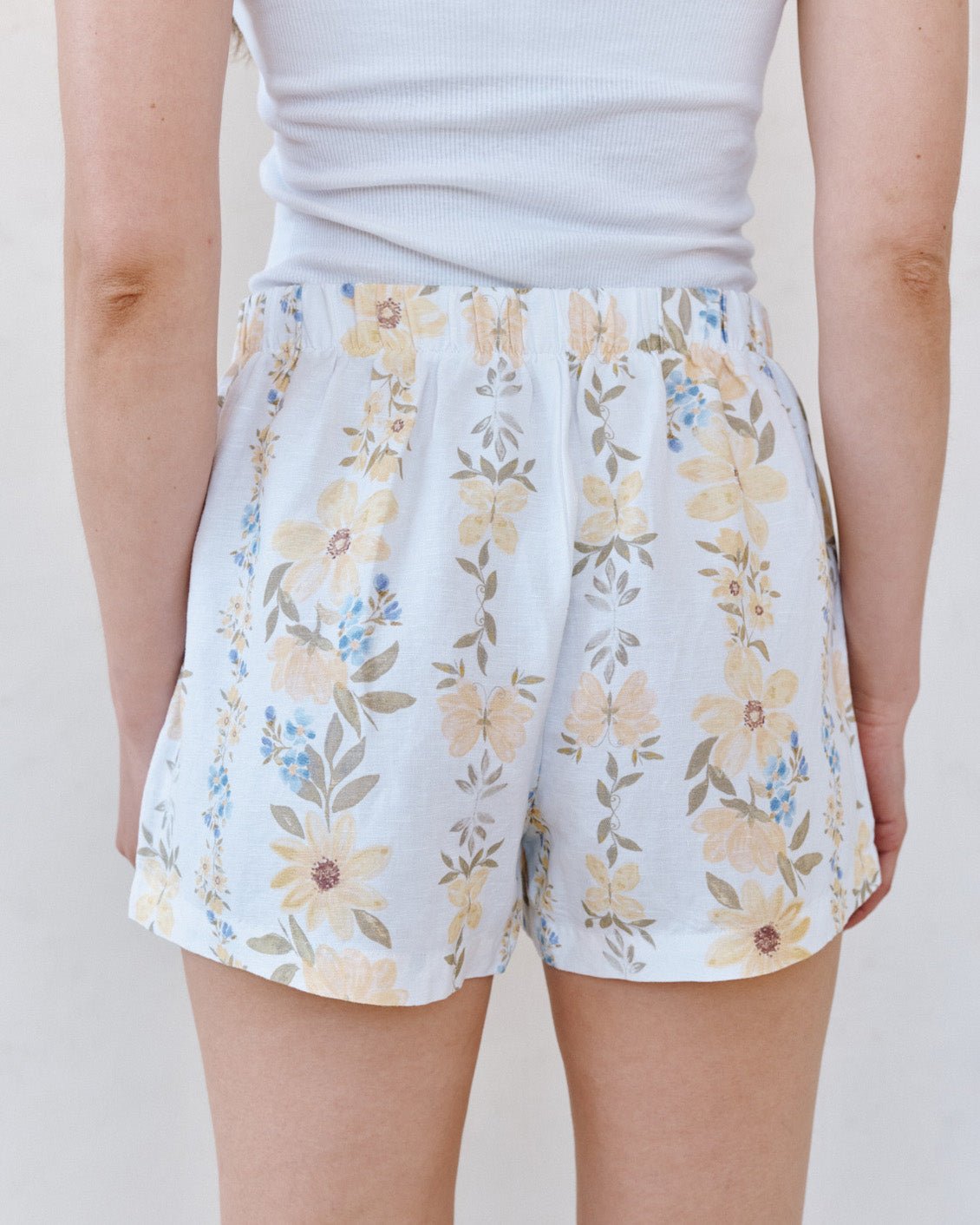 Bella Dahl Catalina Short - Wildflower Stripes Print