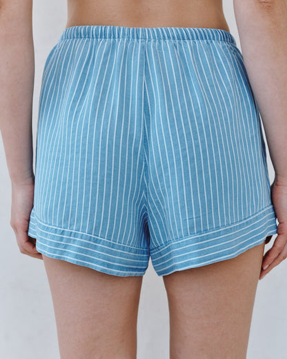 Bella Dahl Banded Stripe Short - Coastal Stripe Wash