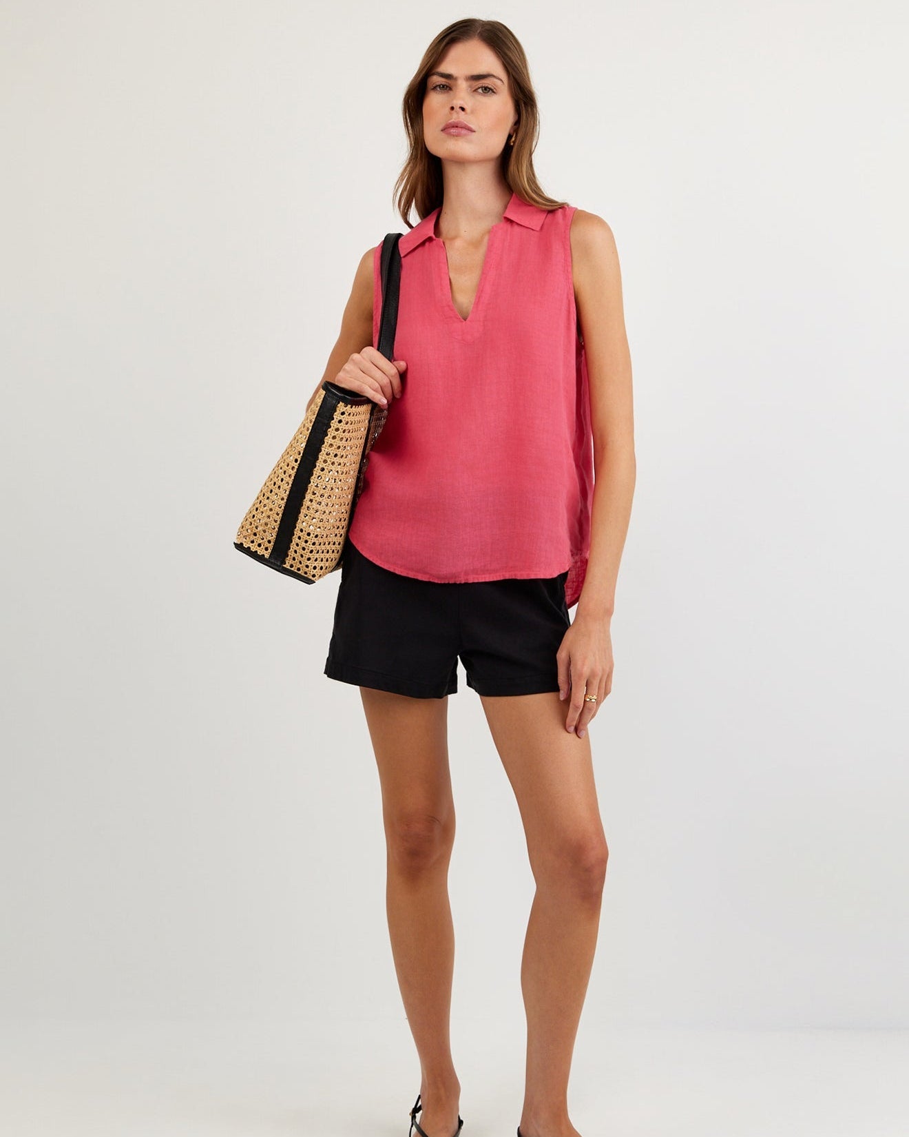 Bella Dahl Sleeveless Pullover - Spiced Hibiscus