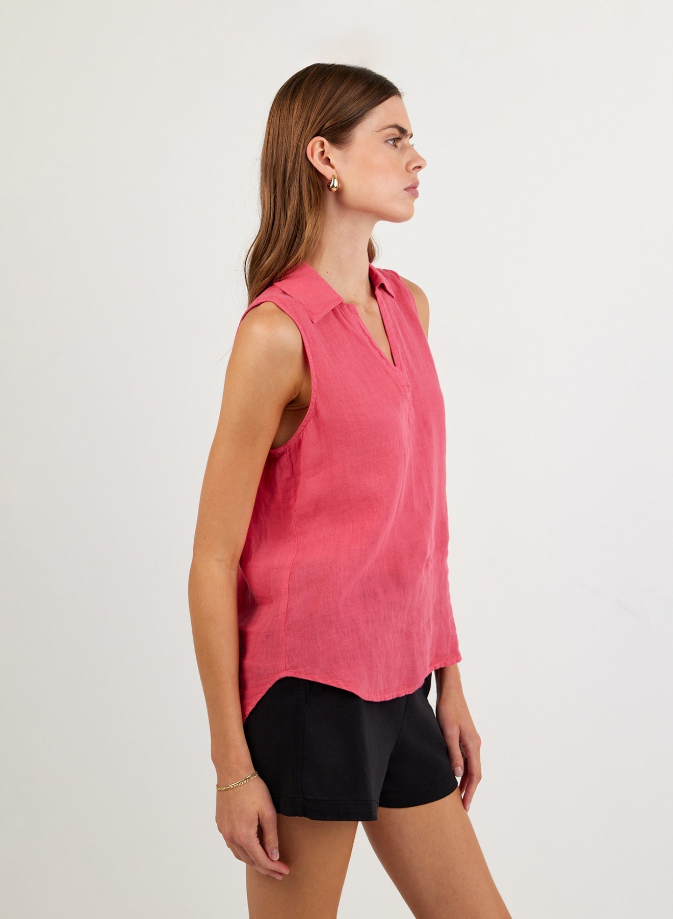 Bella Dahl Sleeveless Pullover - Spiced Hibiscus