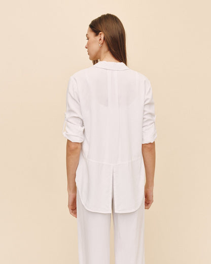 Bella Dahl Split Back Button Down Shirt in White - Bella Dahl