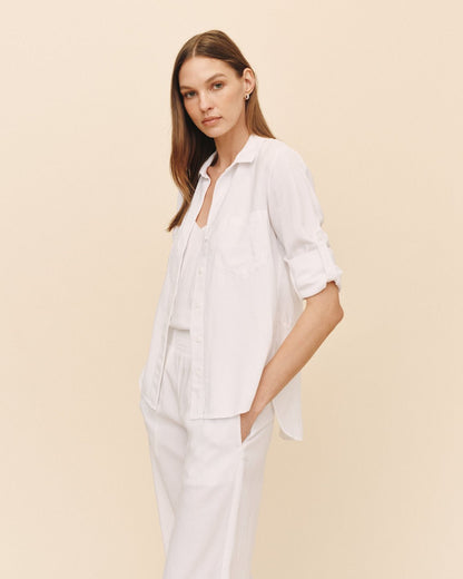 Bella Dahl Split Back Button Down Shirt in White - Bella Dahl
