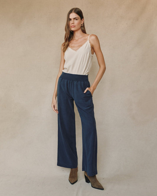 Bella Dahl Smocked Waist Wide Leg - Endless Sea - Bella Dahl