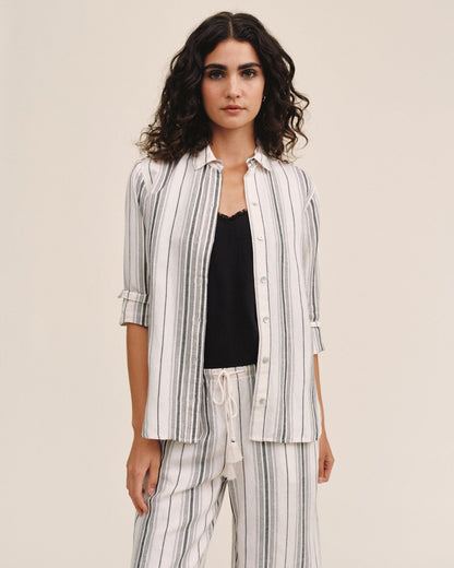 Bella Dahl Long Sleeve Classic Shirt - Boardwalk Stripe