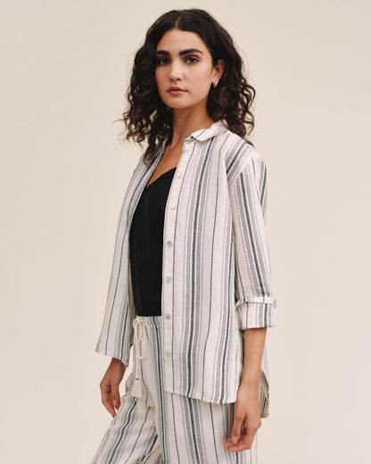 Bella Dahl Long Sleeve Classic Shirt - Boardwalk Stripe