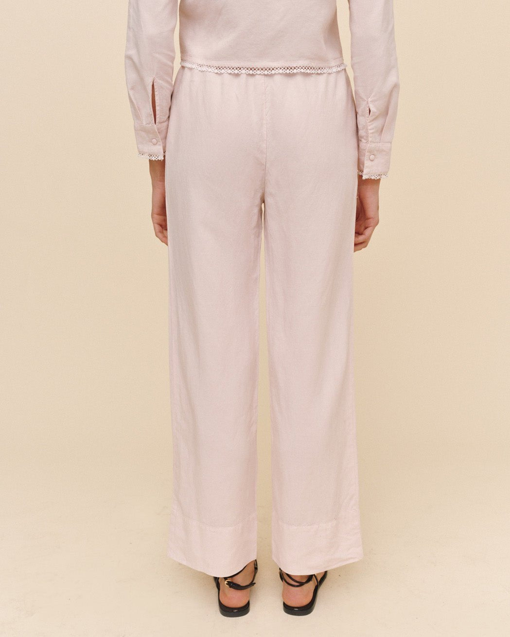 Bella Dahl Wide Hem Drawstring Pant - Ballet Pink