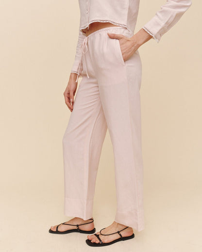 Bella Dahl Wide Hem Drawstring Pant - Ballet Pink