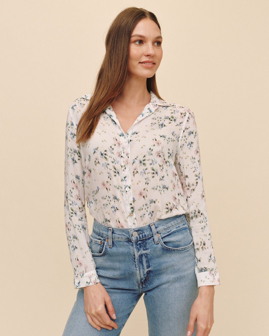 Bella Dahl Classic Button Down - Painted Petals Print