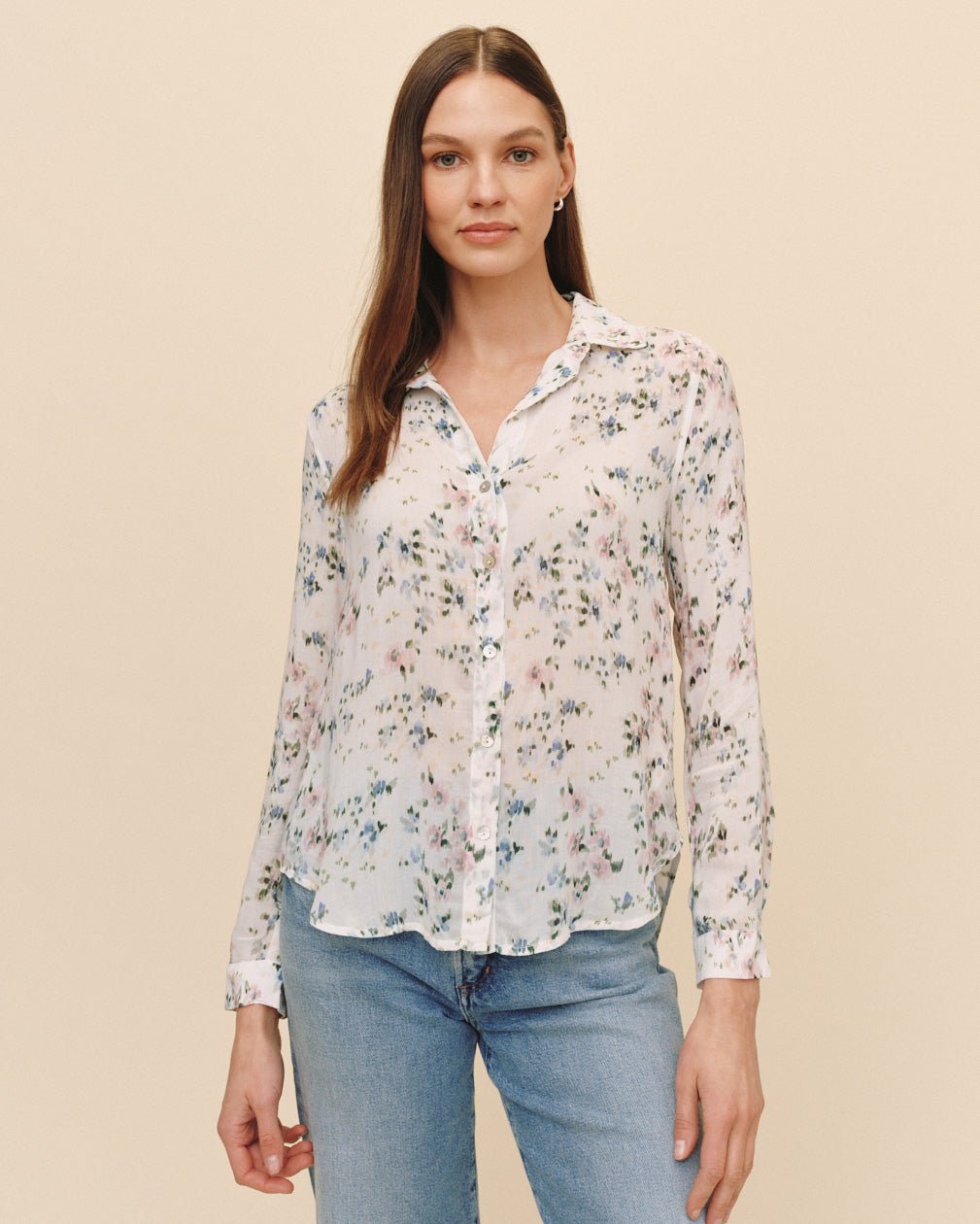 Bella Dahl Classic Button Down - Painted Petals Print