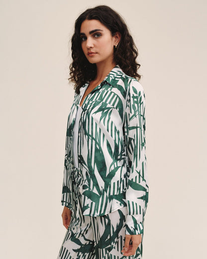 Bella Dahl Classic Button Down - Palm Paradise Print