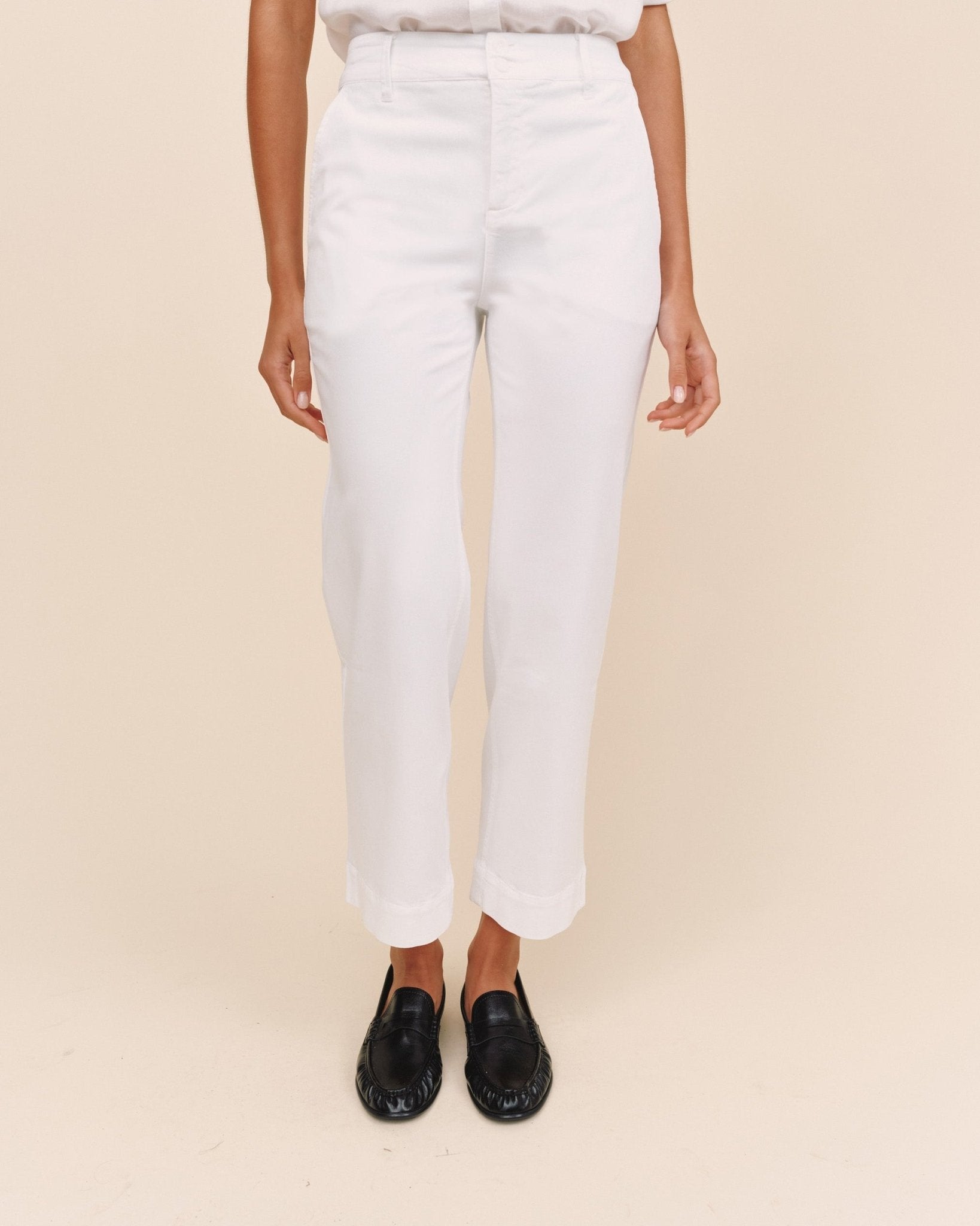 Bella Dahl Saige Wide Leg Crop - White